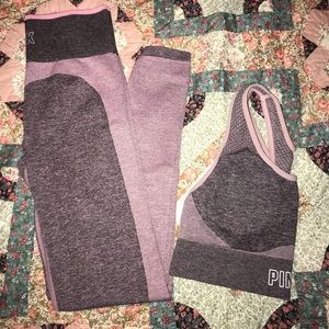 💞PINK Victoria Secret leggings & sport bra set 💞